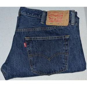 Levi's 501 Men's Blue Denim Button Fly Straight Leg Jeans Size 40 x 30 NEW